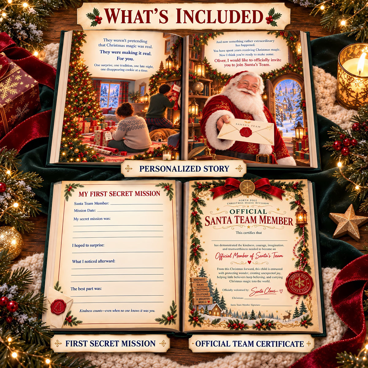 A Letter From Santa | Personalized Christmas Hardcover for Little Believers